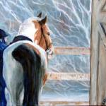The winter Horse 16" x 20" 
$350 framed - SOLD